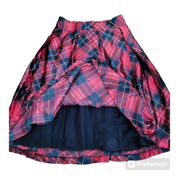 Vintage NWT plaid midi skirt Womens Size S Red - Picture 2 of 5